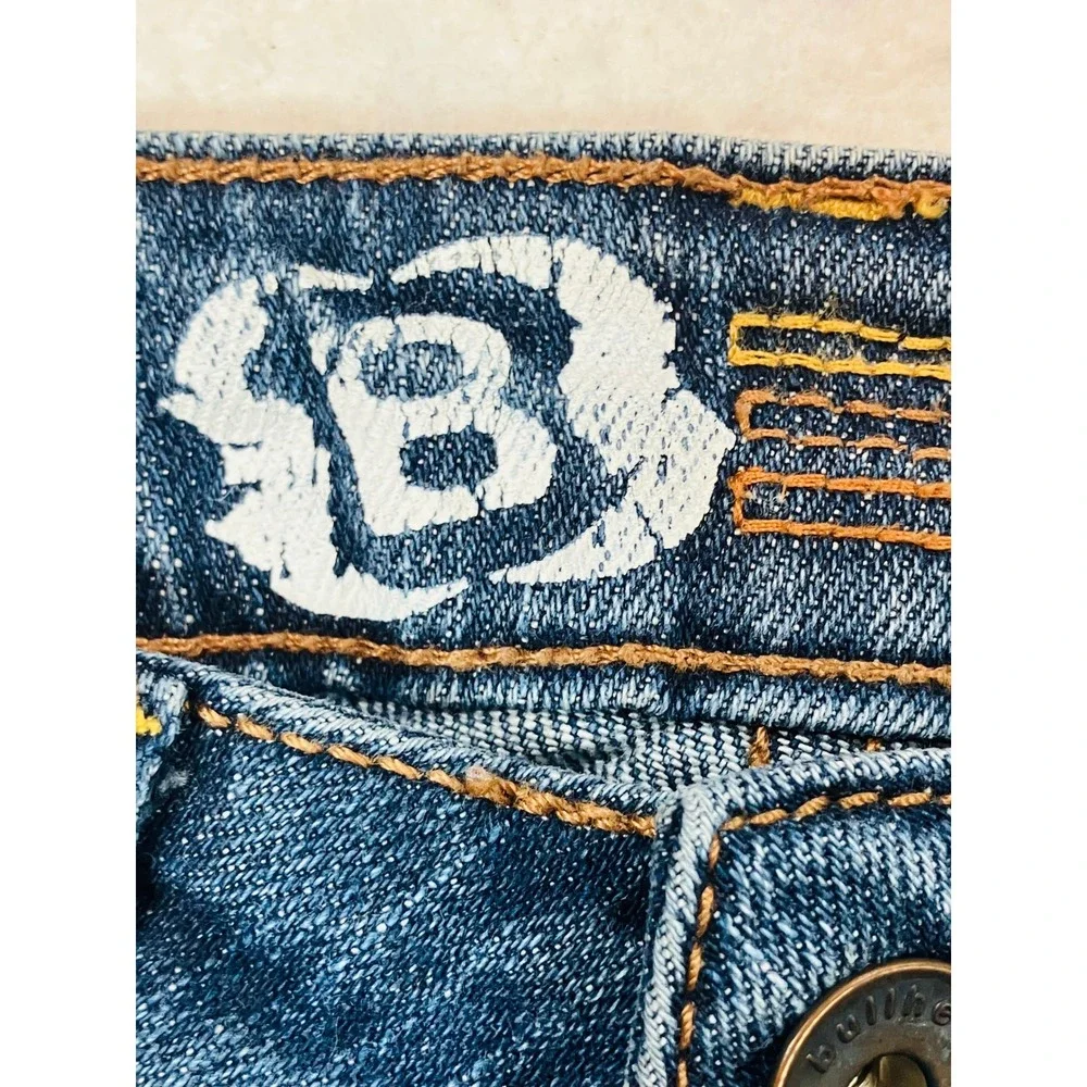 Bullhead Denim Short Shorts Women Size 00 Medium Wash Low Rise Cut Off